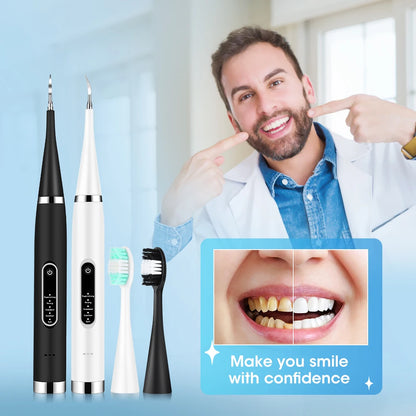 Electric Teeth Whitening Dental Calculus Scaler Plaque Coffee Stain Tartar Removal High Frequency Sonic Toothbrush Teeth Cleaner Beauty World Shop