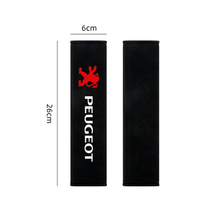 2PCS Car Interior Accessories Auto Seat Belt Cover Shoulder Pads For Peugeot 206 307 308 3008 207 208 407 508 2008 Car Styling Beauty World Shop