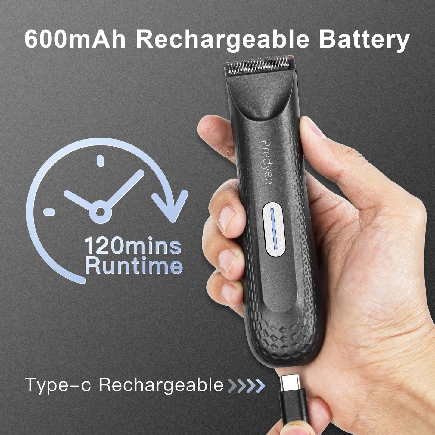 Electric Trimmer for Men's Groin Hair: Versatile Body Groomer and Waterproof Pubic Hair Trimmer with Replaceable Ceramic Blade Beauty World Shop