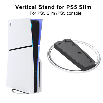 Metal Vertical Stand for PS5 Slim Console Disc and Digital with Screw, Base Stand Replacement for Playstation 5 Slim Console Beauty World Shop