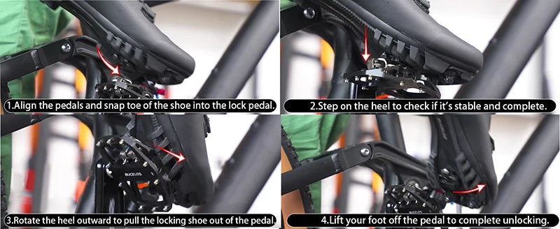 BUCKLOS Mountain Bike Pedals 3 Sealed Bearing PD-M680 Dual Clipless Flat & Lock Pedal Aluminum Cycling Pedals Fit Shimano SPD Beauty World Shop