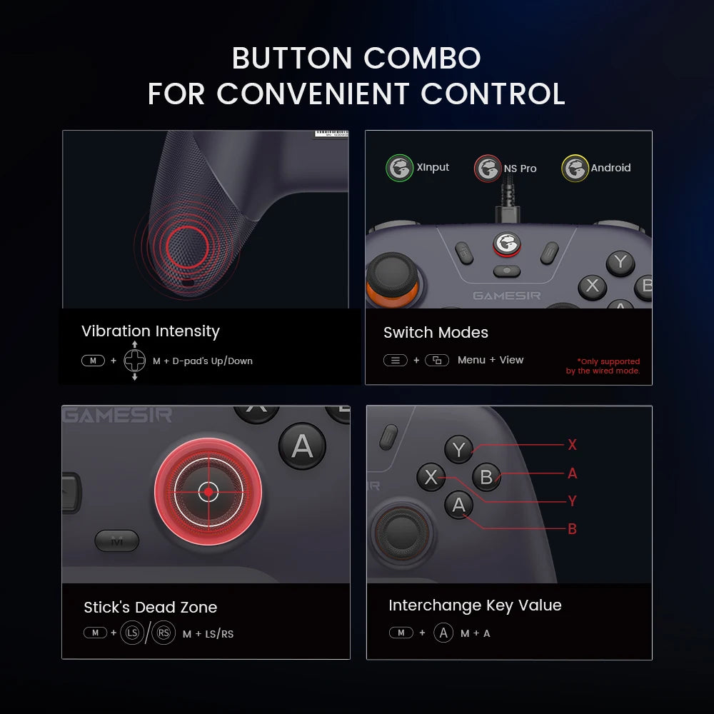 GameSir T4 Nova Lite Wireless Gamepad Game Controller for Switch, Android, IOS, PC & Steam Games Hall Effect Stick Beauty Fashion