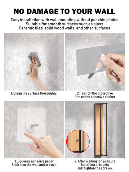 Bathroom wall mounted towel rack, bathroom decorative towel rack, towel hanging rack, roll towel storage, no drilling required Beauty World Shop