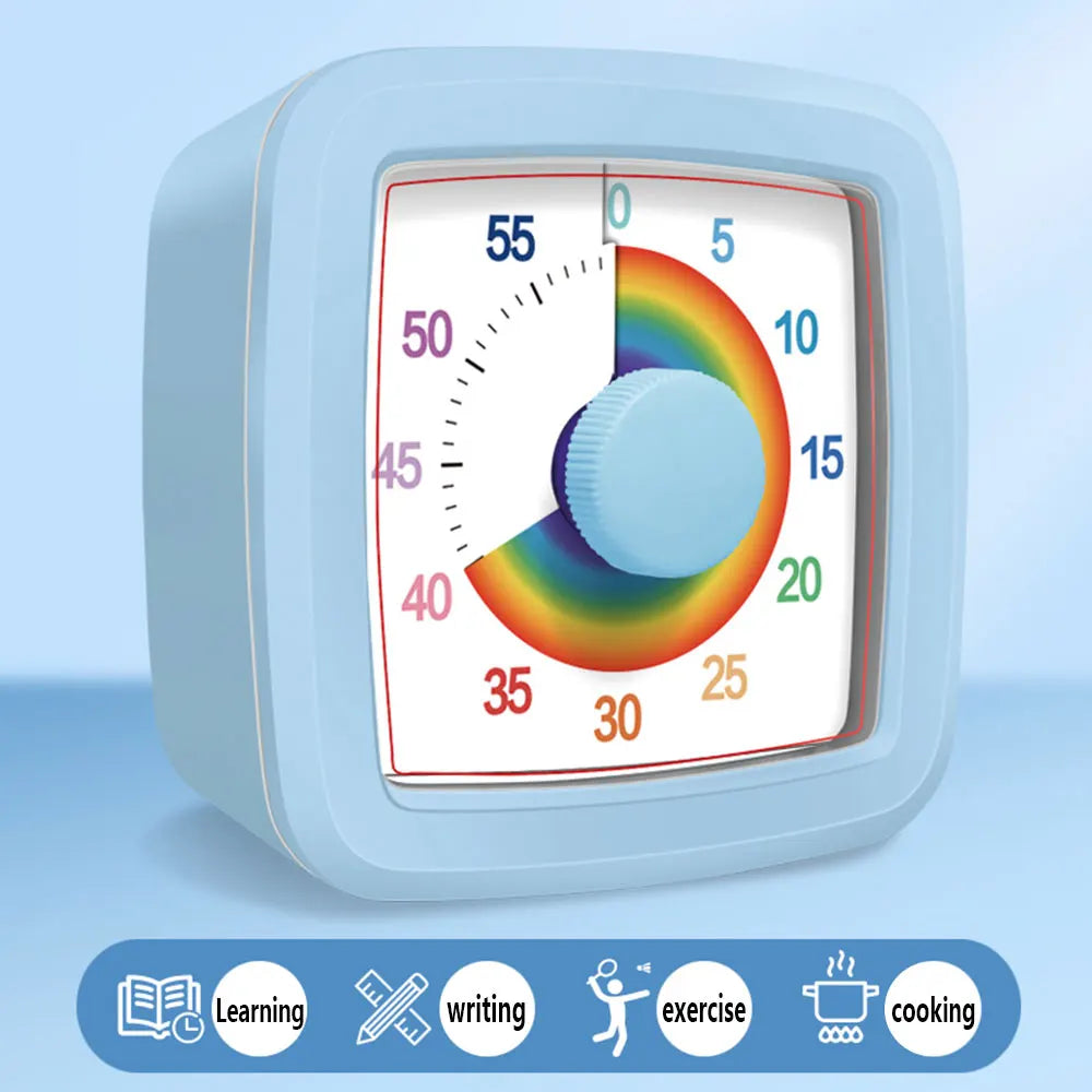 Visual Timer Children's Self-discipline Tool Countdown 60-minute Student Learning Homework Time Pomodoro Stopwatch Management Beauty World Shop