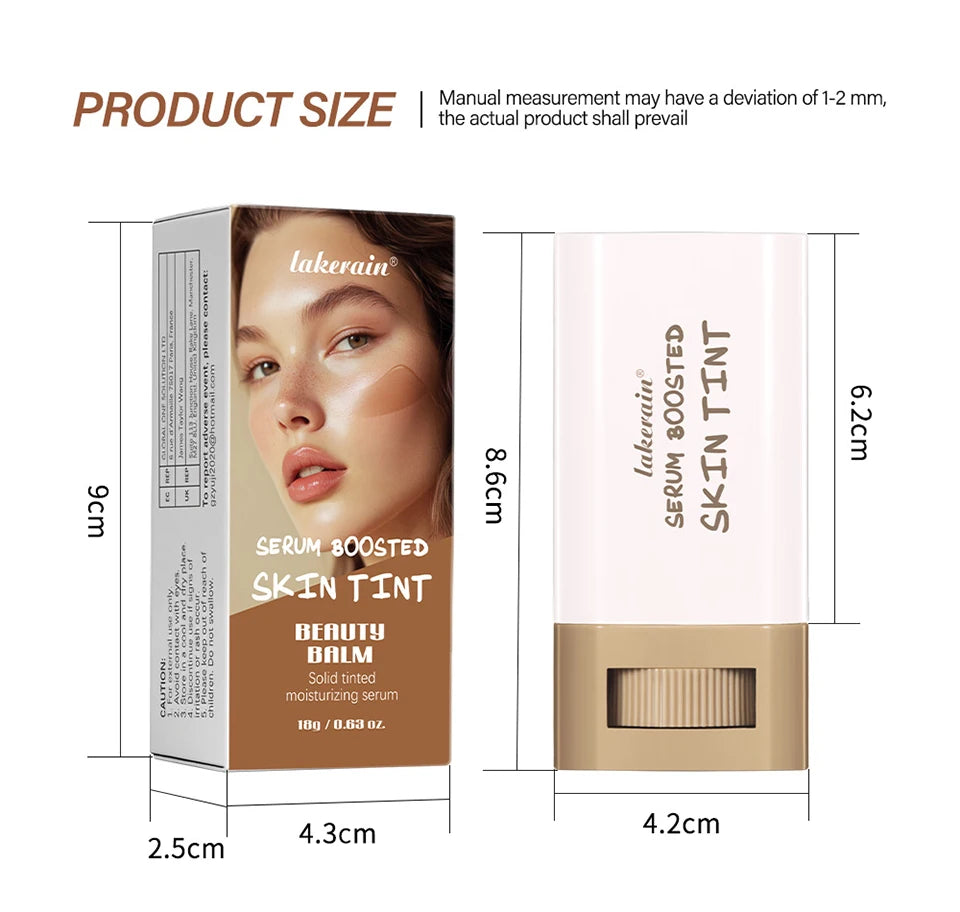 Foundation Skin Tint Balm Skin Tint Stick Waterproof Nourishing Solid Tinted Serum  Face Tinted Face Contour Stick Makeup Beauty World Shop