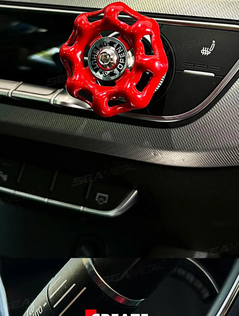 BLALION Fun Car Center Control 3D Valve Decoration Auto Interior Shift Knob Cover Air Conditioner Button Valve Switch Sticker Beauty World Shop