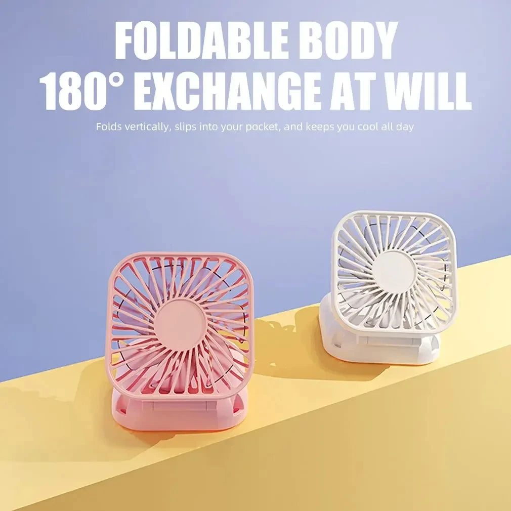Mini Hanging Neck Fans Portable Folding USB Fans Mute Power Bank Portable Handheld Desktop Multi Function