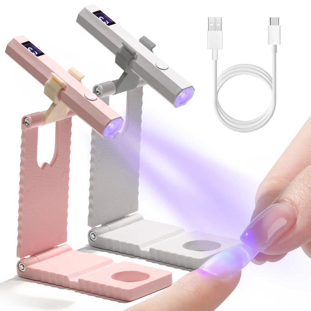 YIKOOLIN Convenient Handheld Nail Dryer Lamp UV/LED Nail Curing All Gel Polish Nail Art Tool Nail Art Convenient Nail Lamp Beauty World Shop