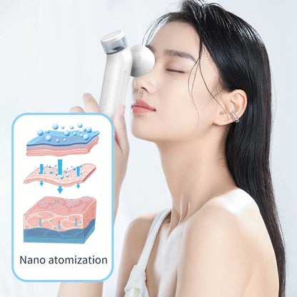 Electric Eye Massager with Nano Steam Hot Compress  and Moisturizing Spray Eye Massage Device for Eye Fatigue Relief and Care Beauty World Shop