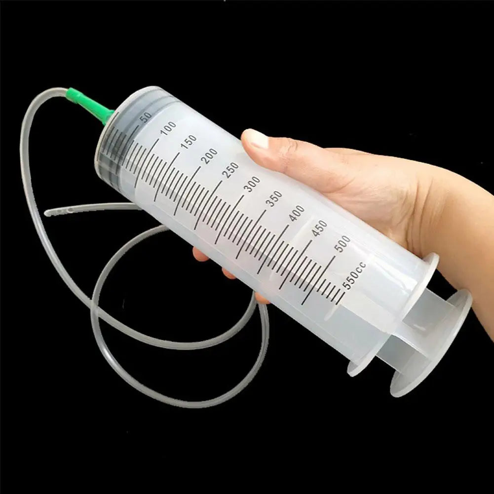 100/300/550ml Large Capacity Syringes Oil Pump With 1m Hose Pet Feeding Measuring Pump Hydroponics Nutrient Big Syringe Beauty Fashion