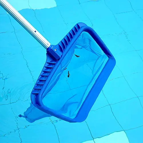 Pool Leaf Rake Large Capacity Deep Bag Thickened Frame Pool Skimmer Net With Detachable Handle Beauty World Shop