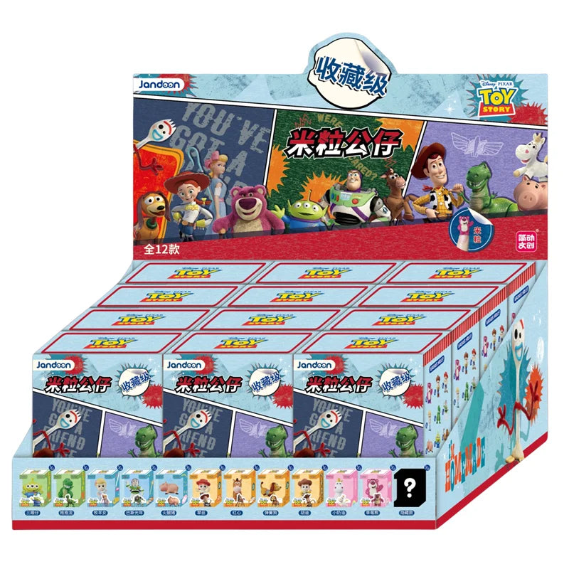 JANDOOM Disney Toy Story Stitch Mickey Mouse Winnie Zootopia Doraemon Action Figure Rice Grains Doll Model Blind Box Toys Gifts Beauty World Shop