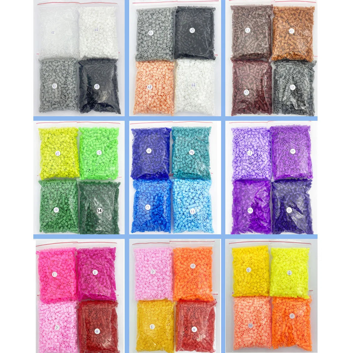 2000PCs/5MM Iron Beads Pixel Puzzle Iron Beads Mix Colors for kids Hama Beads Perler Beads Diy High Quality Handmade Gift toy Beauty World Shop