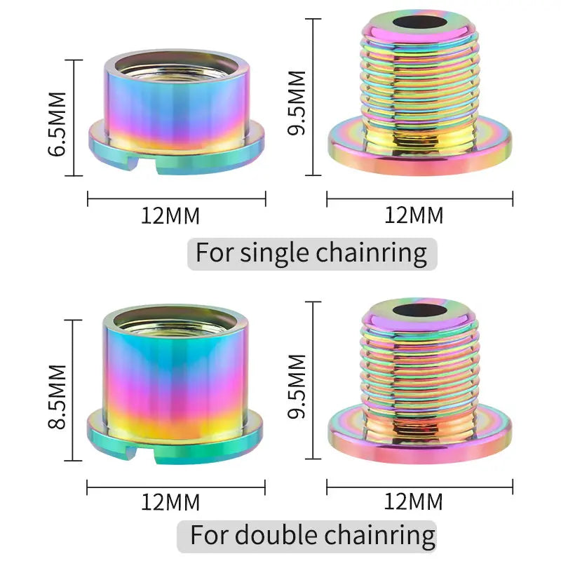 MUQZI 4/5PCS Chainring Bolts Single Double Chainring Screws Mountain Road MTB Bike Crank Bolts 6.5/8.5mm Beauty World Shop