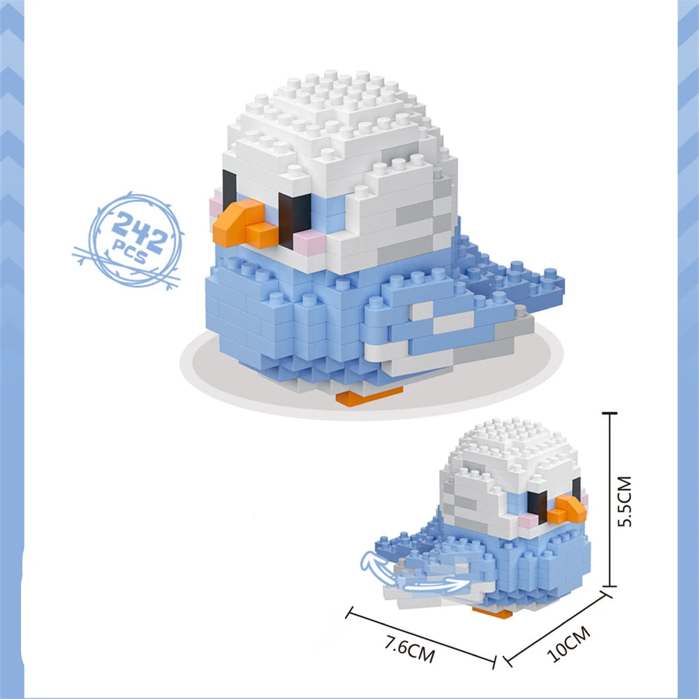 Kawaii Cute Bird Small Building Blocks Set Creative Educational Building Toys For Boys Girls Toys Suitable For Decorate Beauty World Shop
