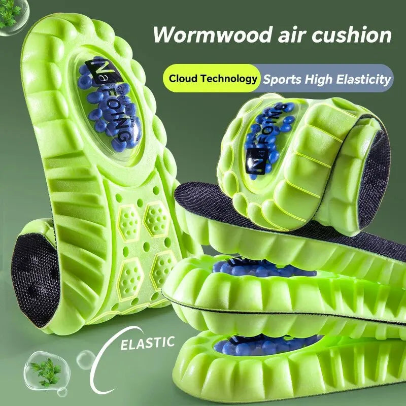 1Pair 4D Cloud Sport Insoles for Shoes PU Air Cushion Sole Soft Shock Absorption Deodorant Breathable Running Orthopedic Insoles Beauty World Shop