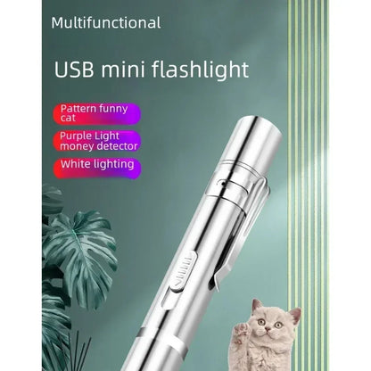 Enhanced Multifunctional Toy with USB Charging Infrared Laser Pattern Projection Interactive Cat Stick for Pet Activity Supplies Beauty World Shop