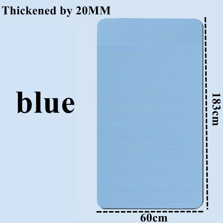 20MM 183×60cmThick Yoga Mats Anti-slip Sport Fitness Mat Blanket for Exercise Yoga and Pilates Gymnastics Mat Fitness Equipment Beauty World Shop