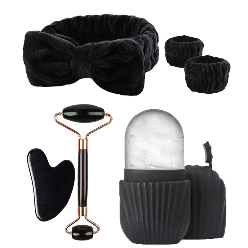 6-piece ice roller facial skin care ice roller set facial roller scraping face tool face washing skin care tool Beauty World Shop