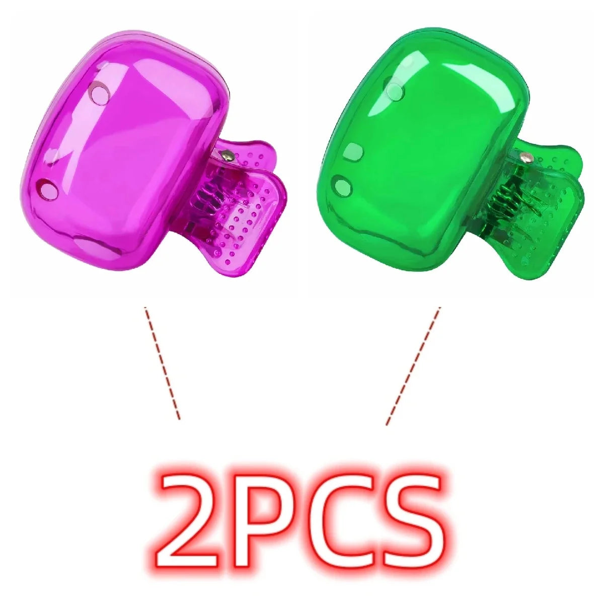 2 Pack Toothbrush Head Covers - Travel Protector Cap Case, Color Combo Clip for Household & Camping, Durable Plastic Portable Beauty World Shop