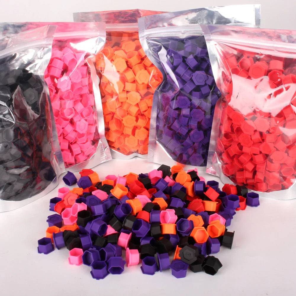 200Pcs Disposable Tattoo Silicone Ink Cup Permanent Makeup Pigment Holder Container Cap Tattoo Ink Accessories for Tattoo Artist Beauty Trend Shop