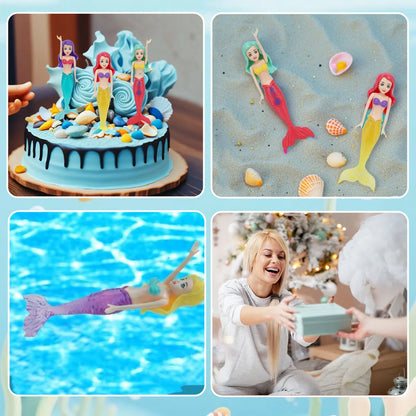 4/3 PCS 1 bag Mermaid Water Play Toys Different Style for Swimming Children Game in Sun Pool/Beach/Bath Time Gift Color Random Beauty World Shop