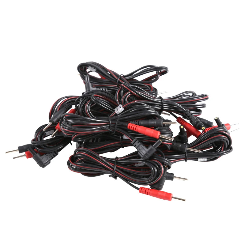 Electrode Lead Wires TENS Conductive Standard Pin for Ems Massage Electrode Pad Standard Pin  Digital Tens Machine Health Care Beauty World Shop