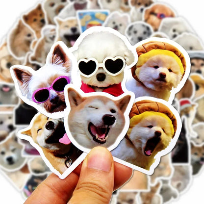 10/50/100pcs Funny Dog Stickers Cartoon Cute Decals Toy Stationery Guitar Phone Bicycle Laptop Luggage Car Graffiti Kids Sticker Beauty World Shop