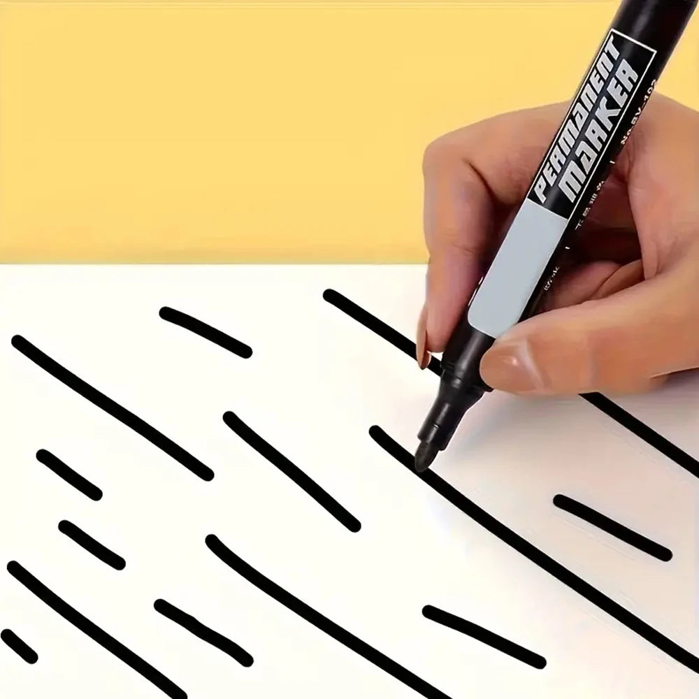 1-100Pcs Waterproof Oil-based Marker Pen Quick Dry Black Blue Red Ink Permanent for Metal Glass Stationery Art School Supply Beauty World Shop