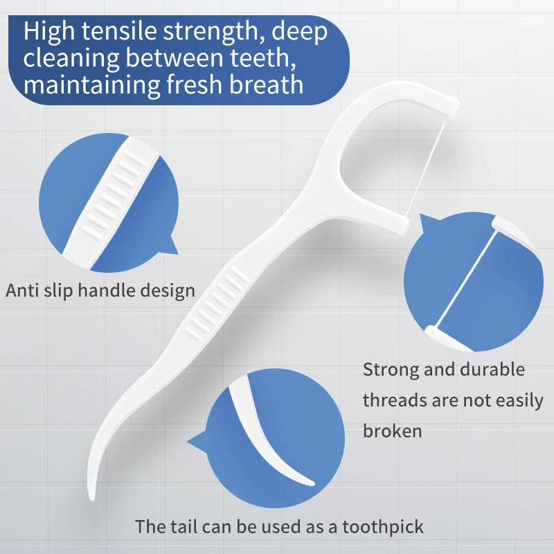 600/300/150/50pcs Ultra-Fine Toothpicks, Home Set, Portable and Disposable Care Floss- Deep Cleaning for Oral Care Beauty World Shop