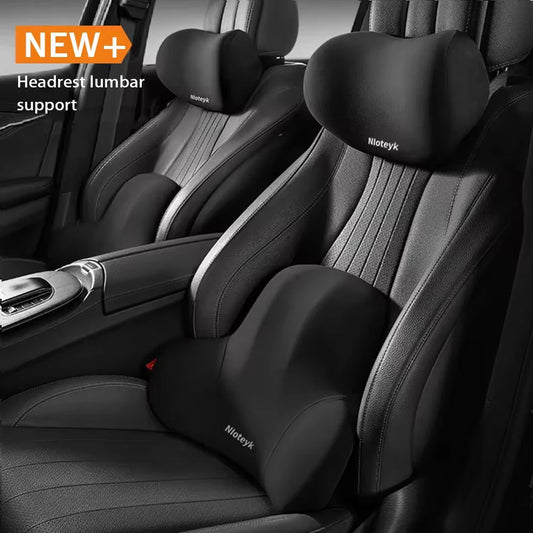 Car Neck Pillow Memory Foam Protective Lumbar Back Support Breathable Car Headrest Cushion Relieve Stress Car Seat Pillow Beauty World Shop