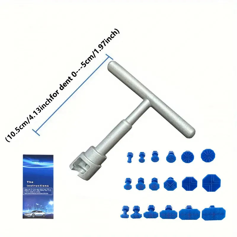Car Dent Repair Puller, Car Repair Tools Kit With 18pcs Plastic Glue Tabs plastiT-Handle Dent Remover Universal For Car Accessor Beauty World Shop