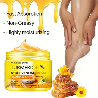 Turmeric Bee Venom Anti-Drying Crack Foot Cream Hand Cracked Repair Skin Removal Care Cream Dead Feet Hand Skin 50g Beauty World Shop
