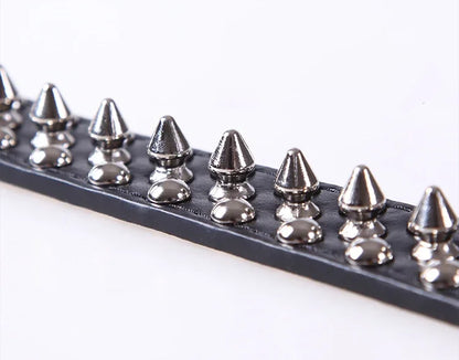 Adjustable Leather Pet Dog collar Neck Strap Supplies PU Leather Punk Rivet Spiked Dog Collar Pet Collars For Small Dog Cat Beauty World Shop