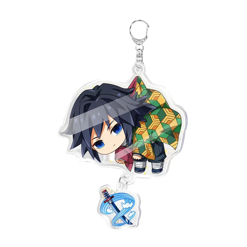 Demon Slayer doll toy Kimetsu No Yaiba Blade of Ghost Keychain Acrylic Pendant Car Key Chain Fans kids Xmas Gift Anime Jewelry Beauty World Shop