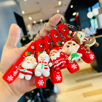 1/3/6PCSChristmas Keychain - Santa Claus Christmas Eve Gift - Doll Pendant - Couple Car And Bag Decoration Small Gift - Company Beauty World Shop