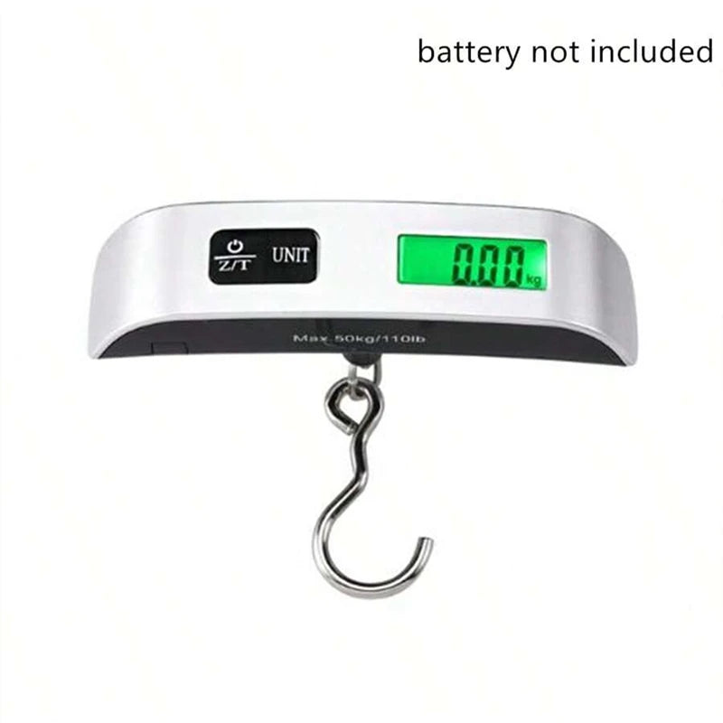 Portable Scale Digital LCD Display 110lb/50kg Electronic Luggage Hanging Suitcase Travel Weighs Baggage Bag Weight Balance Tools Beauty World Shop