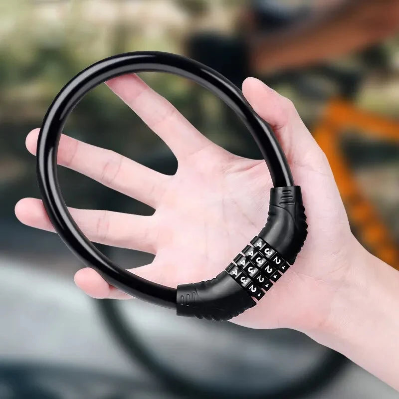 Bike Lock Mountain Bike Portable Security 4-digit Code Bike Lock for Bicycle Motorcycle Scooter Beauty World Shop