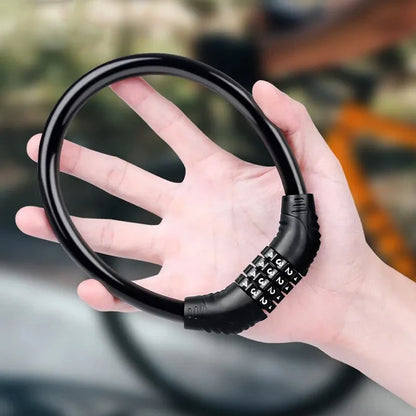 Bike Lock Mountain Bike Portable Security 4-digit Code Bike Lock for Bicycle Motorcycle Scooter Beauty World Shop