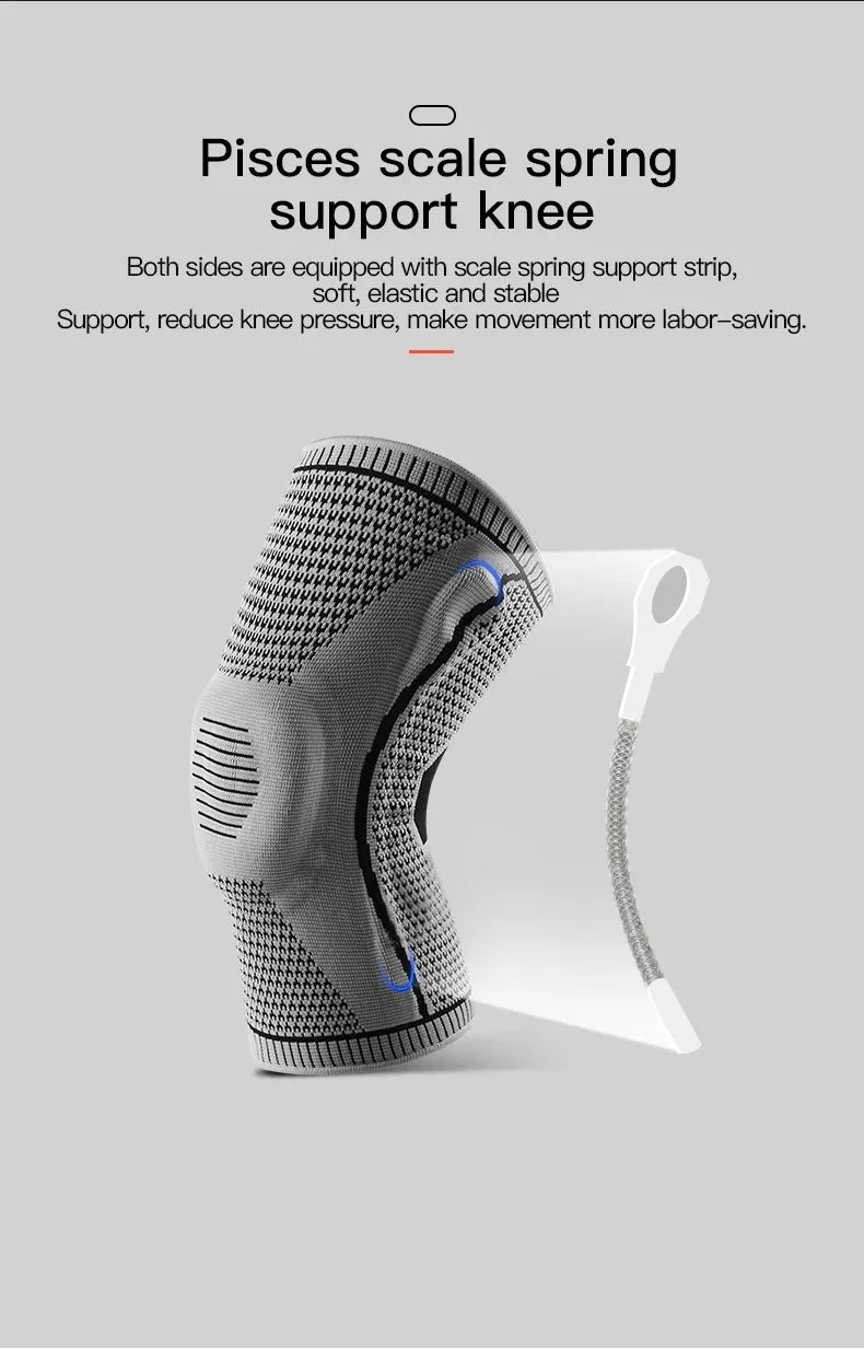 1PC Silicone Knee Pads Strap Patella Medial Support Meniscus Compression Knee Braces for Running Sport Knee Protection Beauty World Shop