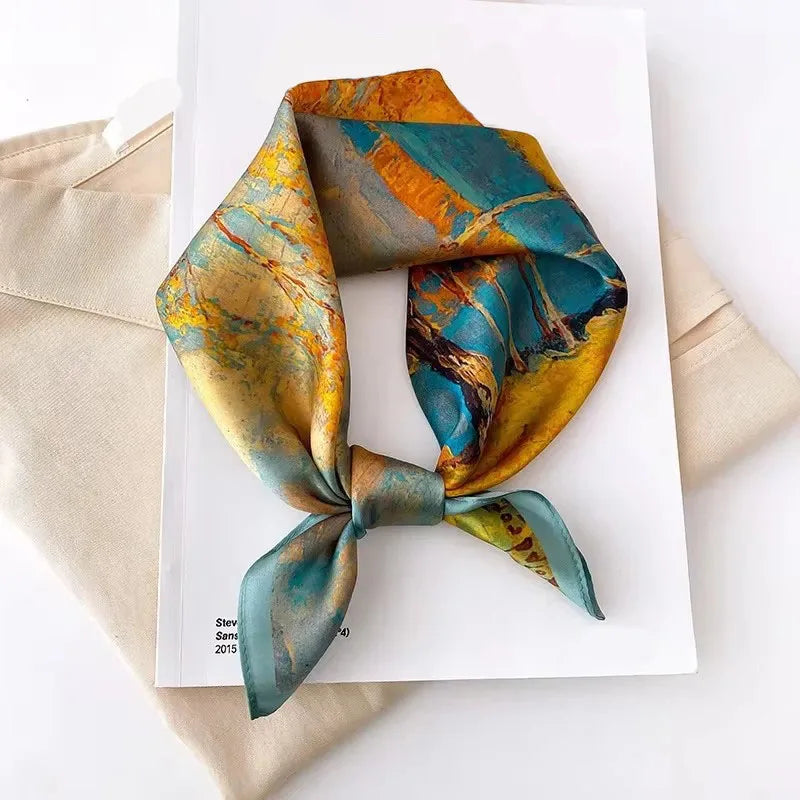 Scarf 100% Silk Bandana Women Square Scarves Wrap Kerchief Spring Fashion Luxury High Quality Headband Hijab Shawls 2026 Beauty World Shop