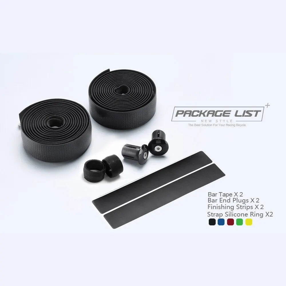 OG-EVKIN Road Bike Handlebar Tape Drop Bar Tape Polyurethane/EVA Anti-Vibratio Cycling Bicycle Bike Accessories With 2 Bar Plug Beauty World Shop
