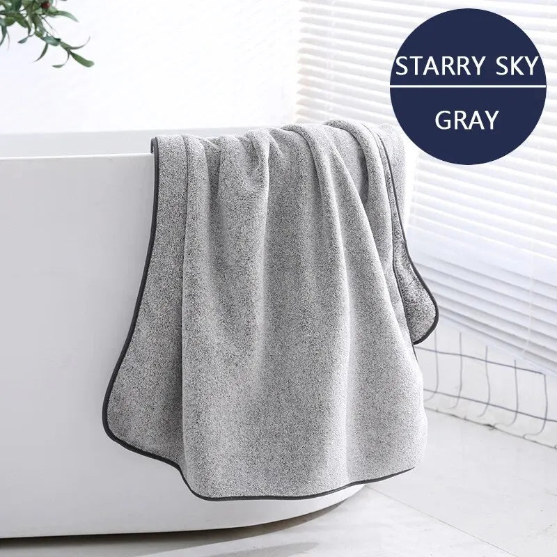 1PCS Thickened Bath Towels for The Body Microfiber Towel for Gym Sports Shower Robe for Spa Beath Home Beauty World Shop