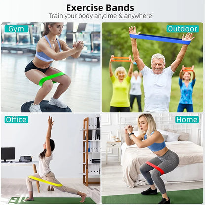 Different Resistance Bands Yoga Band Fitness Exercise Training Hip Tension Band Leg Squat Dance Elastic Loop Stretch Band Beauty World Shop