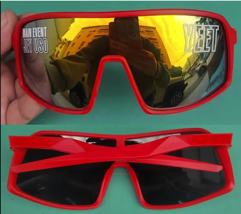 Jey Uso YEET Sunglasses Sports Shades MAIN EVENT Blue Glasses Bloodline USOS RARE Colors Motorcycle Glasses Beauty World Shop