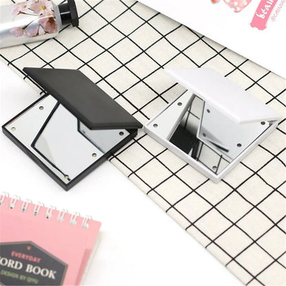 6 Led Makeup Mirror With Light  Magnifying Small Pocket Portable Travel Pink Black White Foldable Cosmetics Vanity Mirrors Beauty World Shop