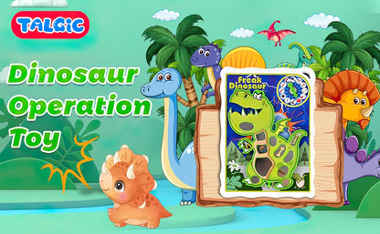 Dinosaur Operation Board Game for Kids Ages 3-8 with Tweezers and Fun Game Pieces, for 1 or More Players Beauty World Shop