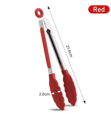 7 Inch Food Tongs Creative Non-slip BBQ Grilling Tongs Salad Bread Cooking Clip Clamp Serving Utensils Tongs Kitchen Accessories Beauty Trend Shop