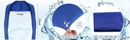 1Pair Cooling Shawl Arm Sleeves Sun Protection for Women Men with Finger Hole for Golfing, Driving, Riding, Fishing Beauty World Shop