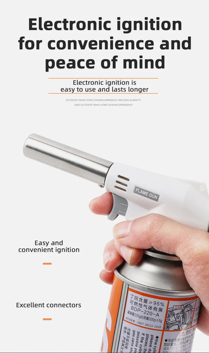 Torch Cooking AutoIgnition Butane Gas Welding-Burner Welding Gas Burner Flame Gas Torch Flame Gun Blow for BBQ Camping Cooking Beauty World Shop
